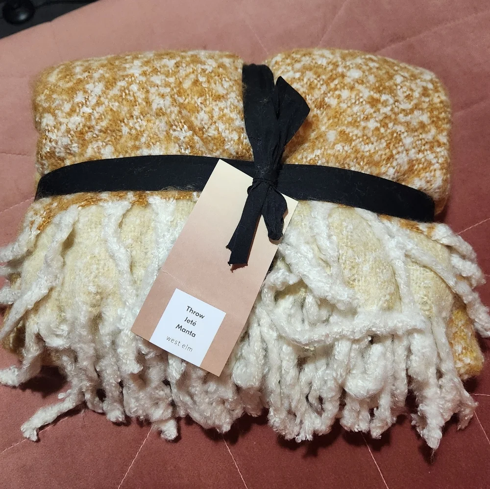 West Elm Ombre Throw, Dark Horseradish